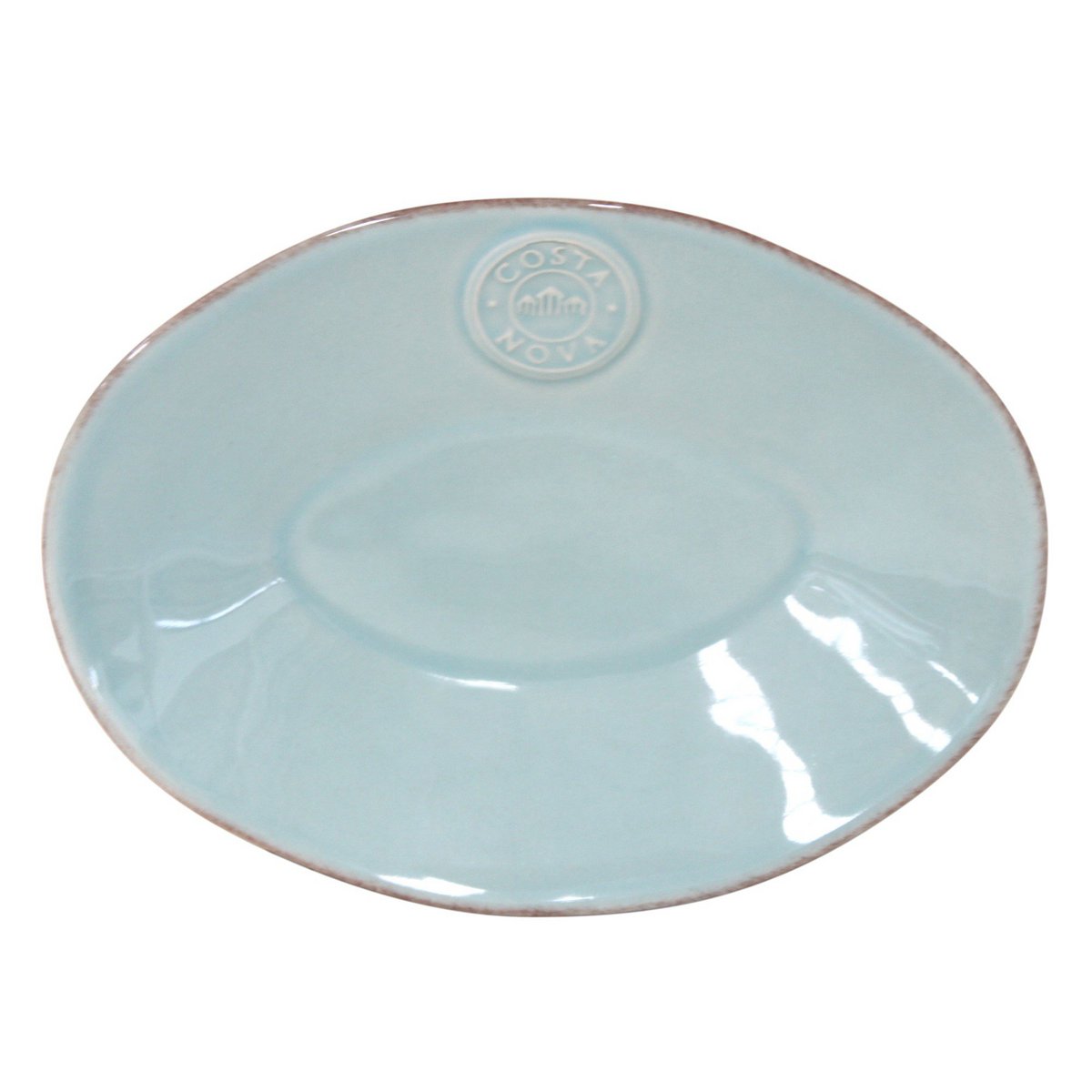Nova Oval Plate 20 Turquoise NOA 201 - 2 -Set of 2