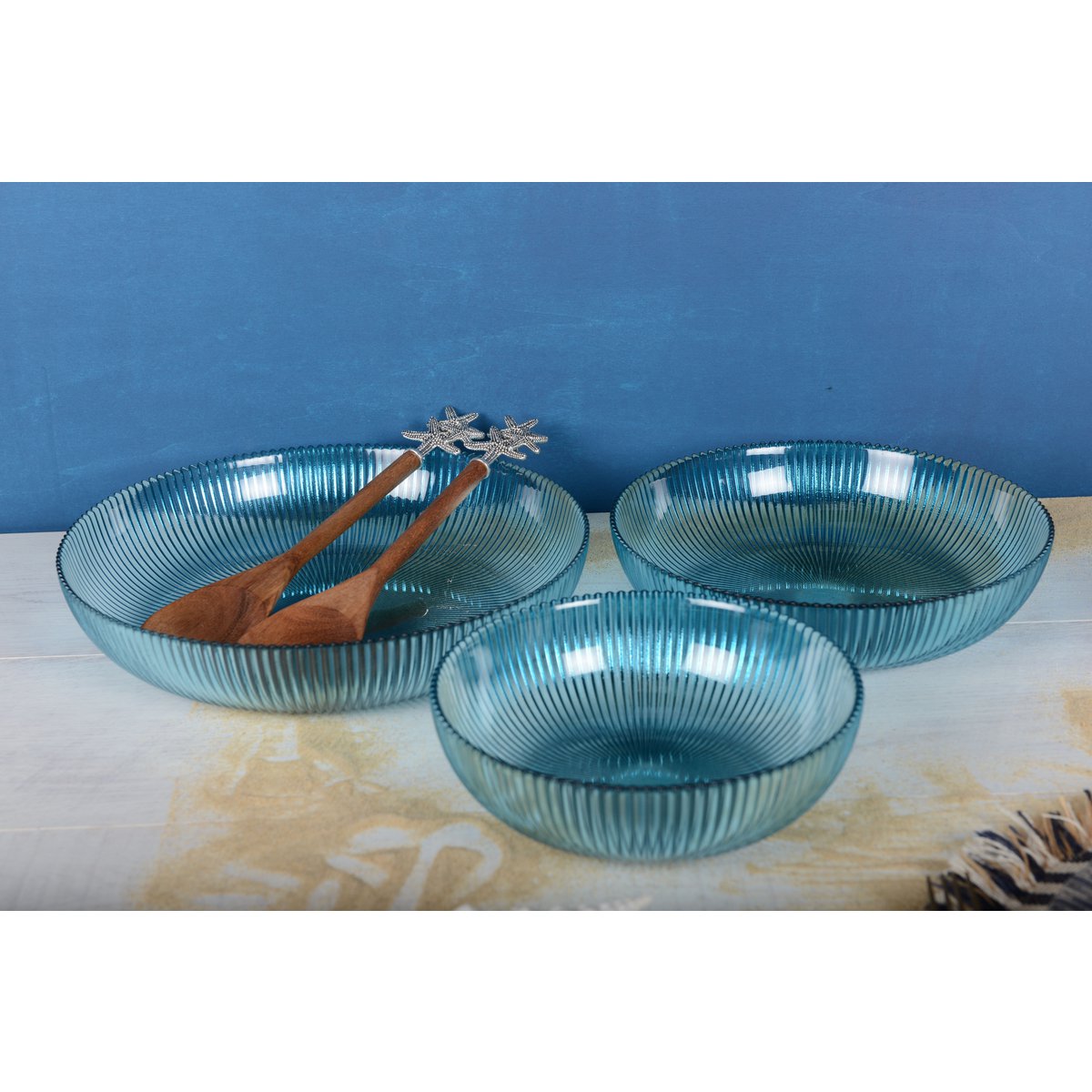 Turquoise round cup 20.5 cm