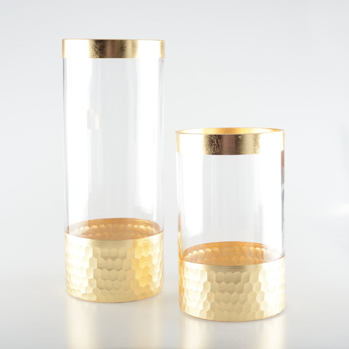 Transparent vase and dore H30CM