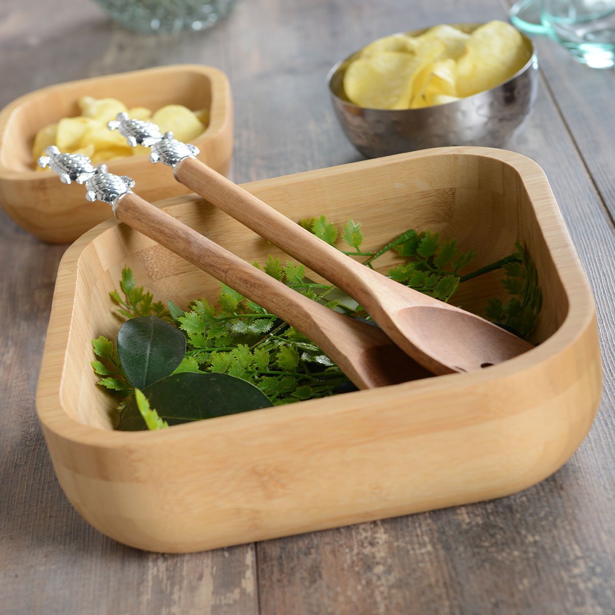 Silberschildkrötensalatabdeckungen