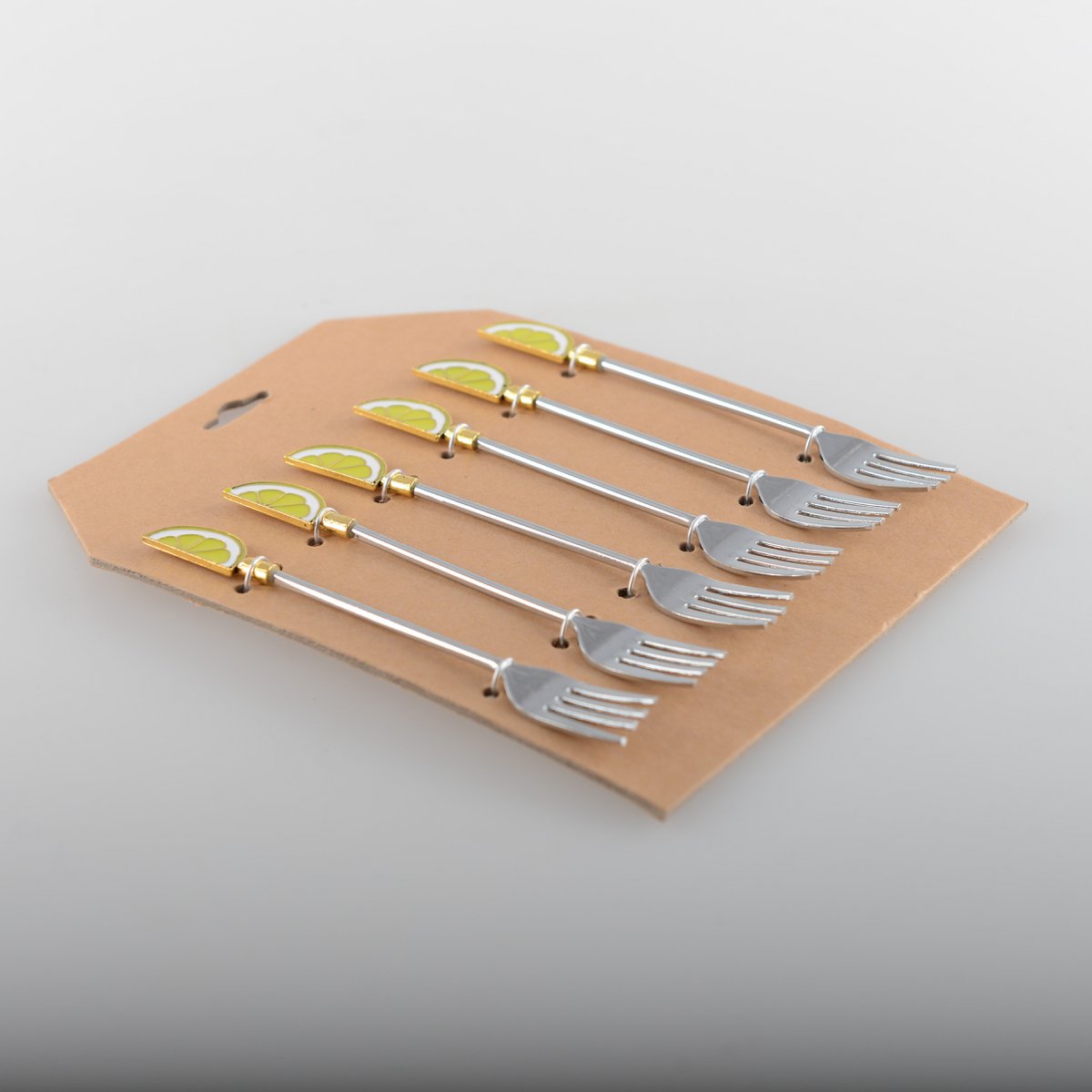 Setzen Sie 6 Zitronengabel Fork