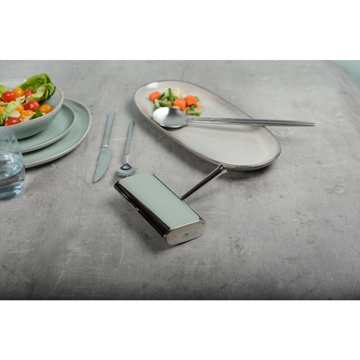PLAIN CHROME CRUMBS COLLECTOR