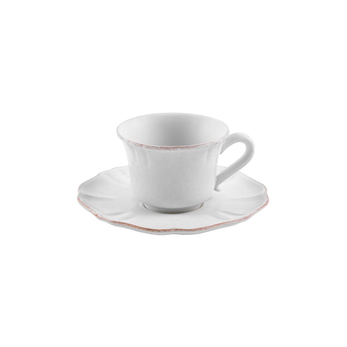 Impressionen Tee Tasse und Untertasse 0,22 l IM506 -whi - 6 -Set von 6