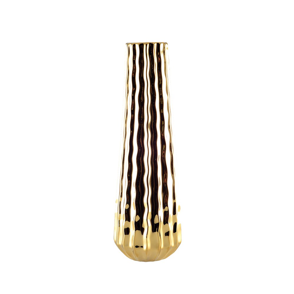 VASE DORE BRILLANT 10.5X10.5X35.5CM