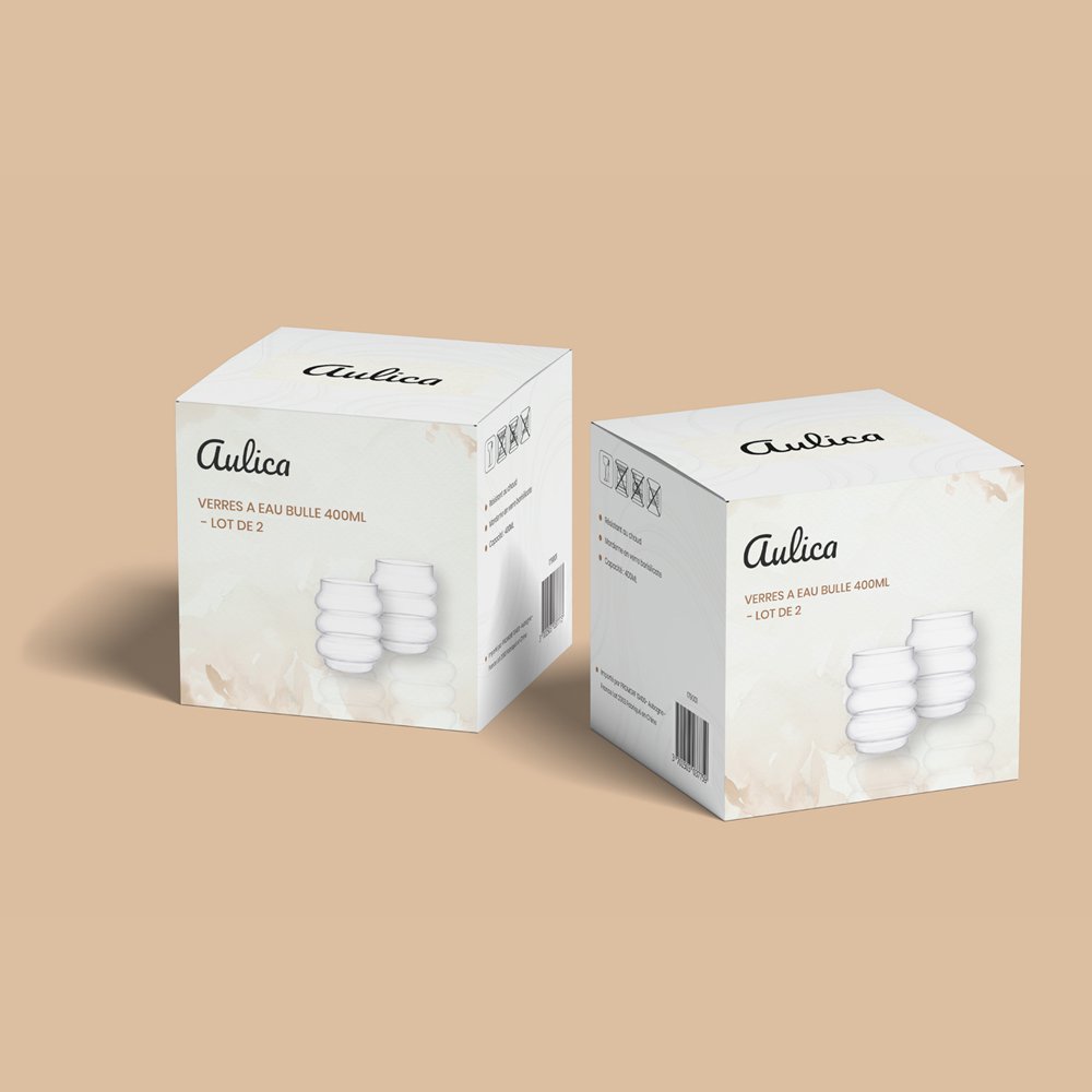 BUBBLE WASSER GLÄSER 400ML – 2ER-SET