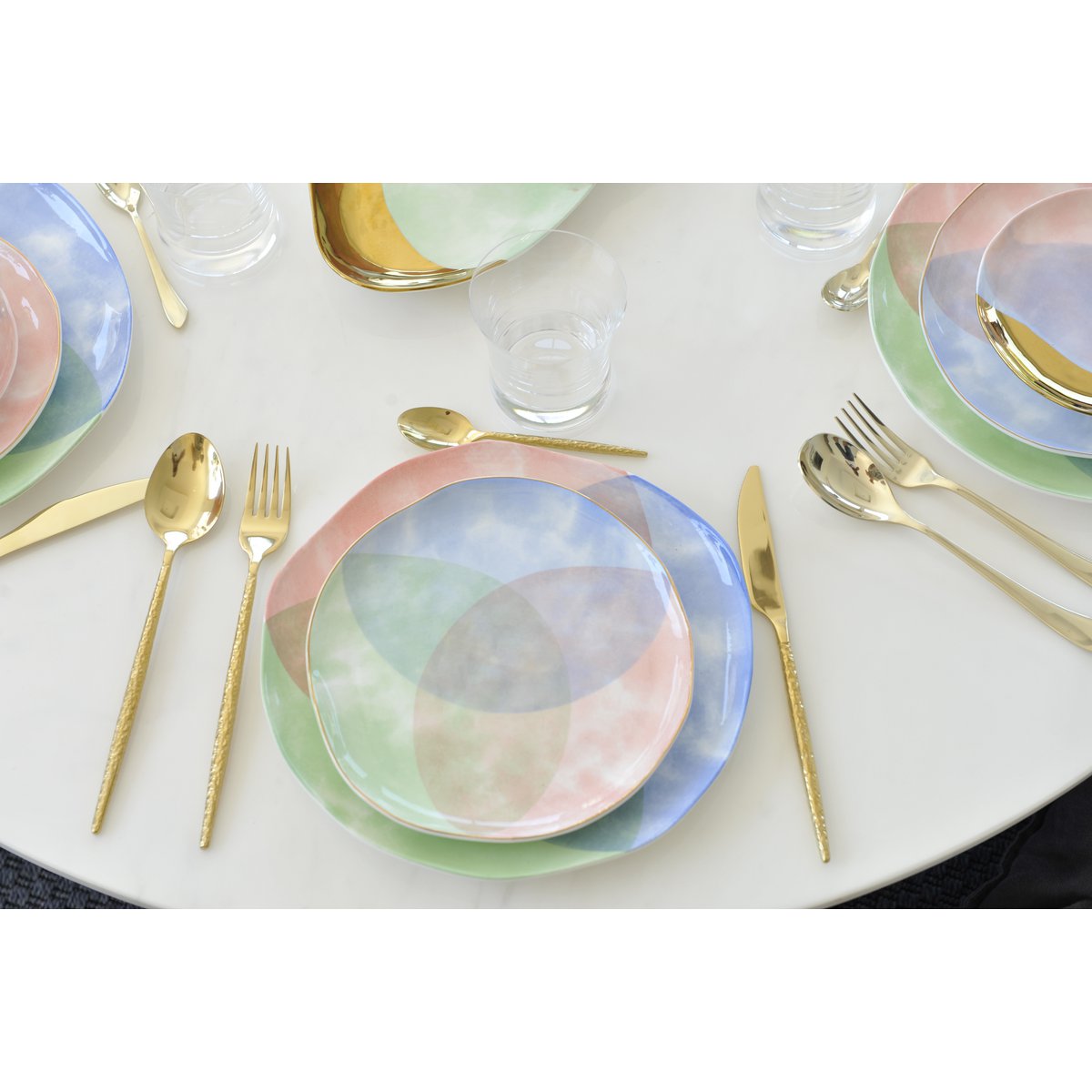 TRICOLOR PARADISE DESSERT PLATE