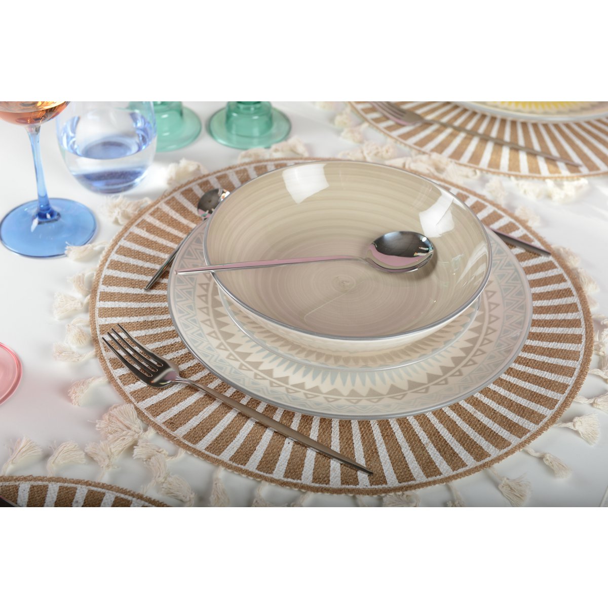 United Taupe Hollow Plate - Coachella