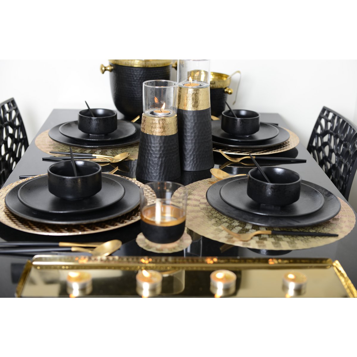 Black & Gold Glasses - Lot 6