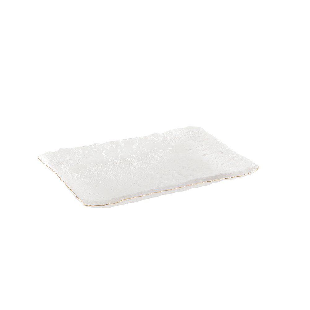 PLATE A CAKE BAND DORE 23X14.5X2.5CM