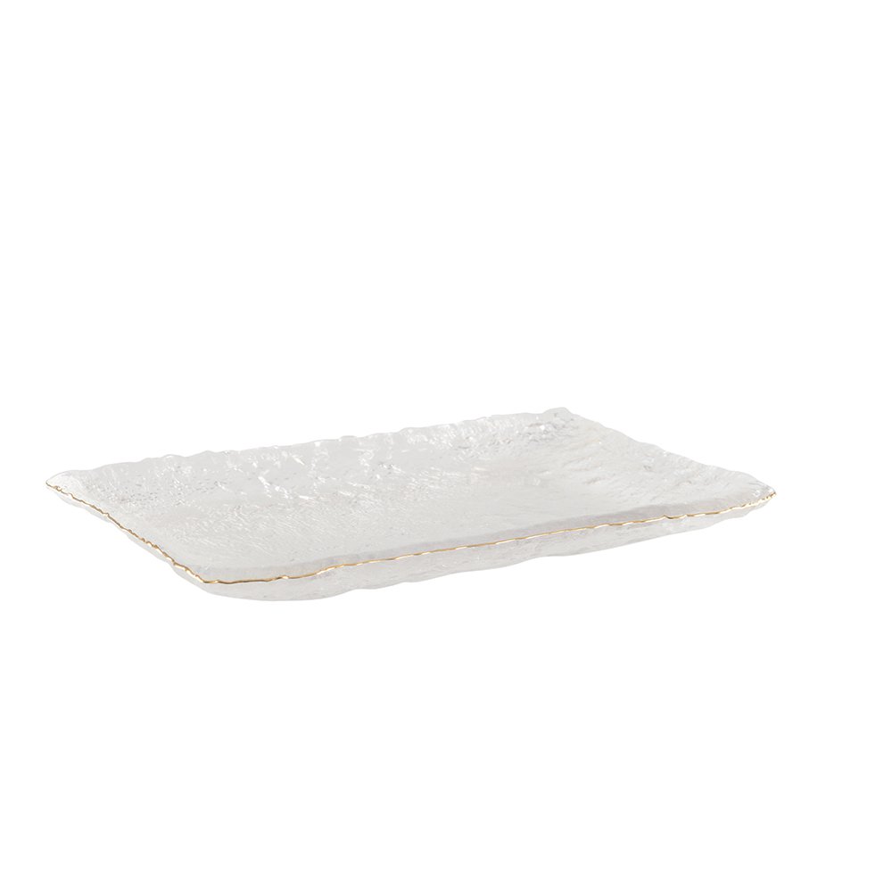 PLATE A CAKE BAND DORE 23X14.5X2.5CM