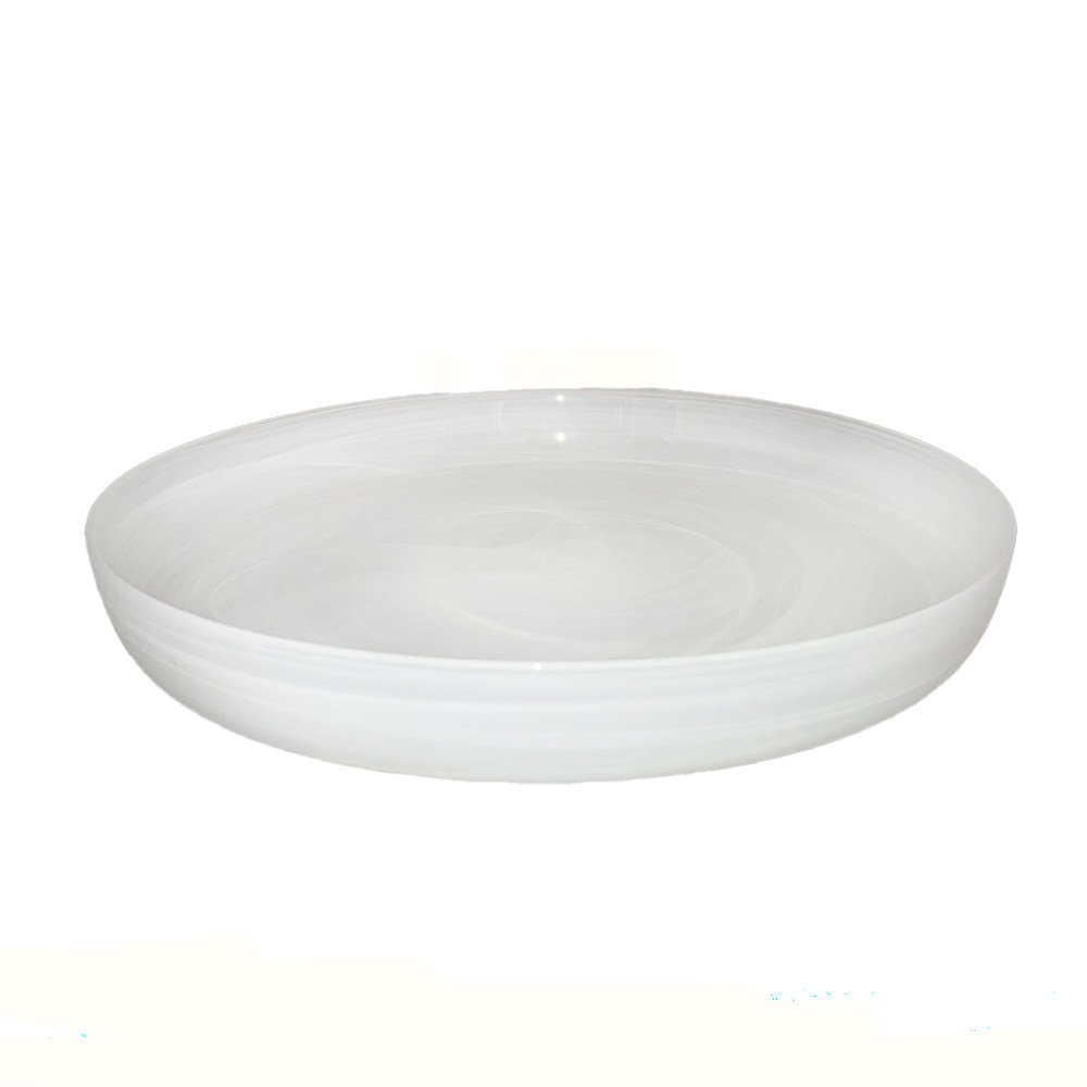 Weißes Glasschale 34.5x34.5x4,5 cm