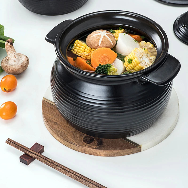 one pot casserole heat-resistant healthy Dutch oven ceramic soup pot stew open flame household gas porcelain pot