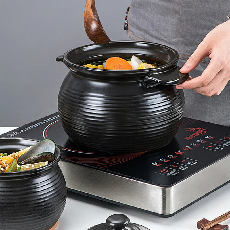one pot casserole heat-resistant healthy Dutch oven ceramic soup pot stew open flame household gas porcelain pot