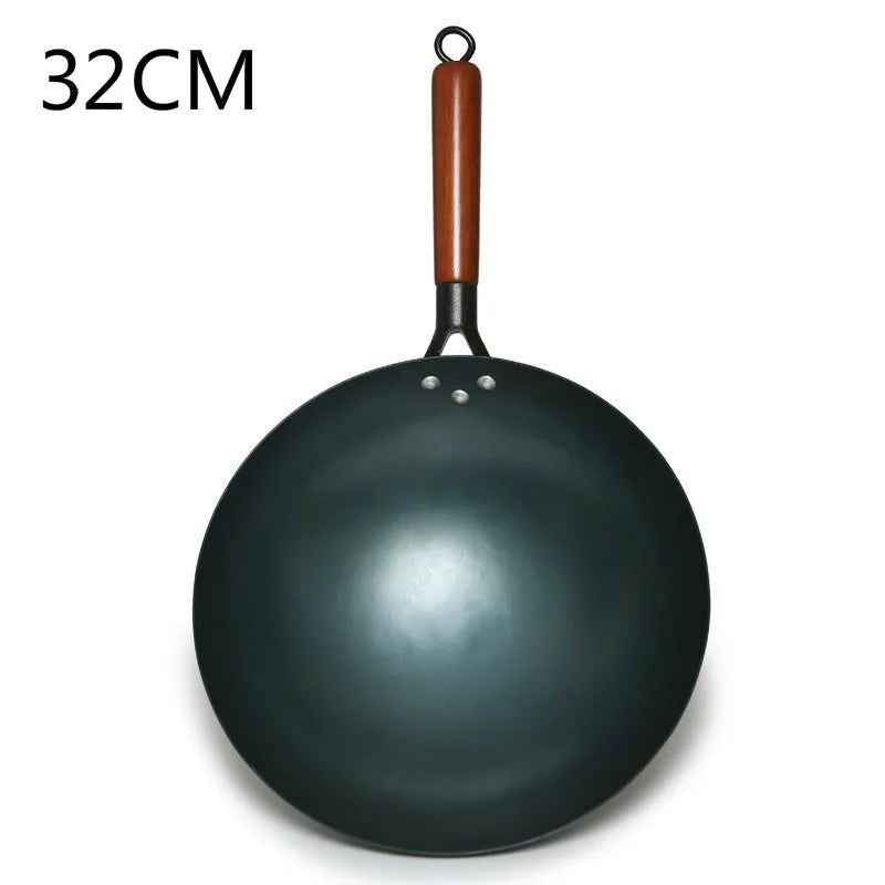 Iron wok, high quality, traditional handmade iron wok non-stick pan
