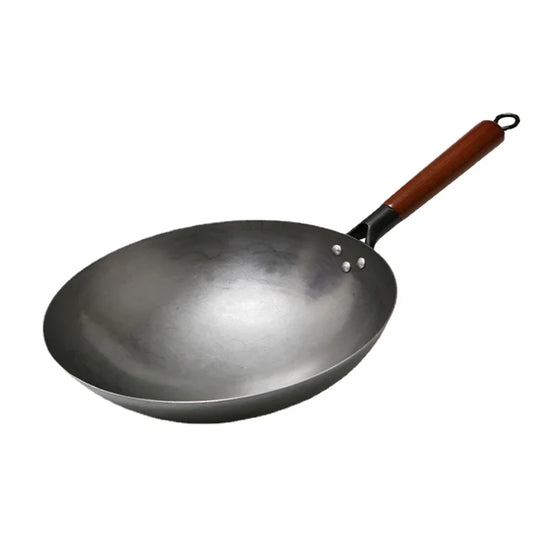 Eisen-Wok, hochwertig, traditioneller handgefertigter Eisen-Wok-Antihaft-Pfanne