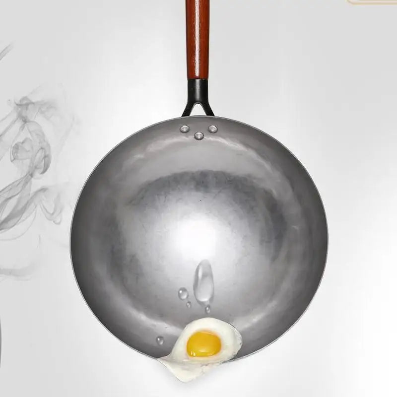 Iron wok, high quality, traditional handmade iron wok non-stick pan