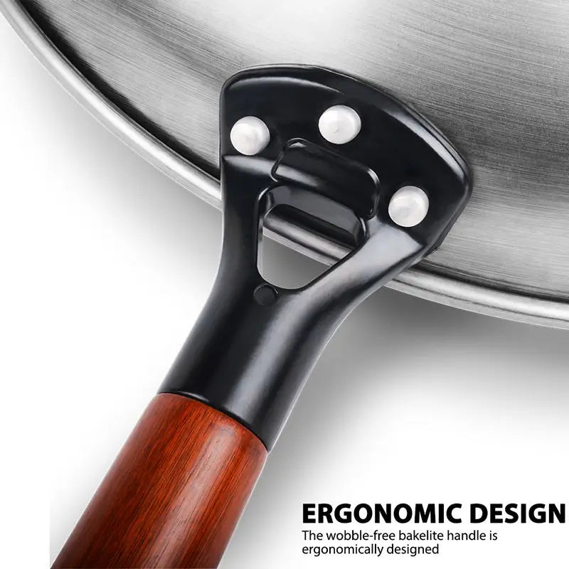 Iron wok/30/32/34CM /Traditional handmade wok/Kitchen/Cookware/Non-coated pan/Electromagnetic oven