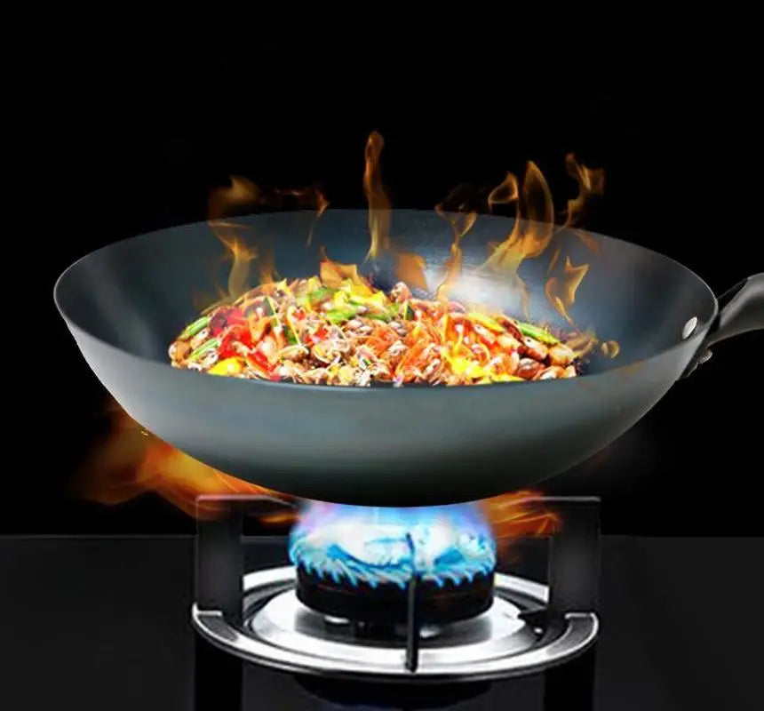 Iron wok, high quality, traditional handmade iron wok non-stick pan