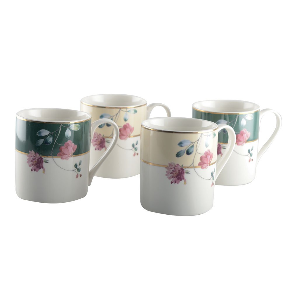 Set de 4 Tassen Blumen