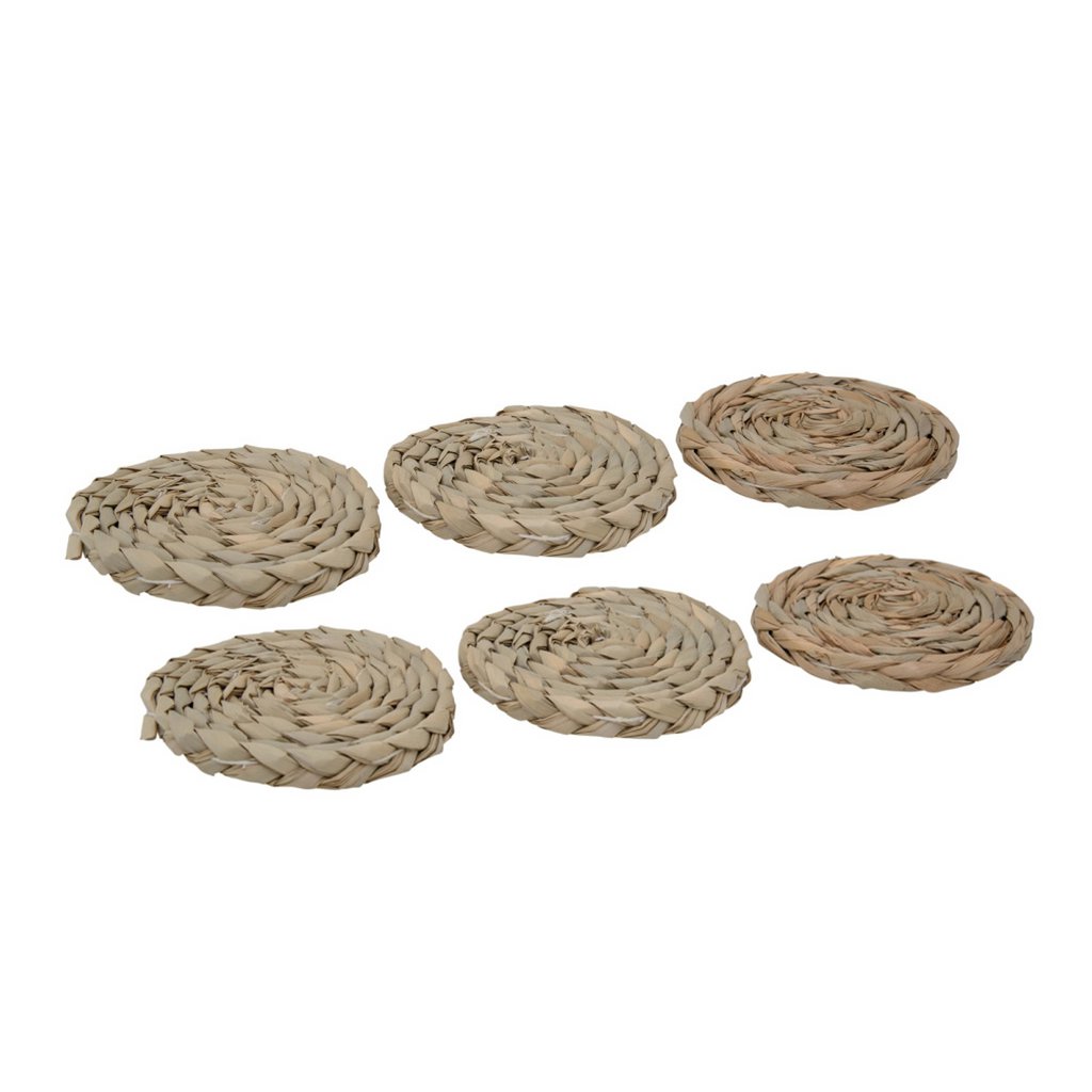 WICKER COASTERS – SET OF 6