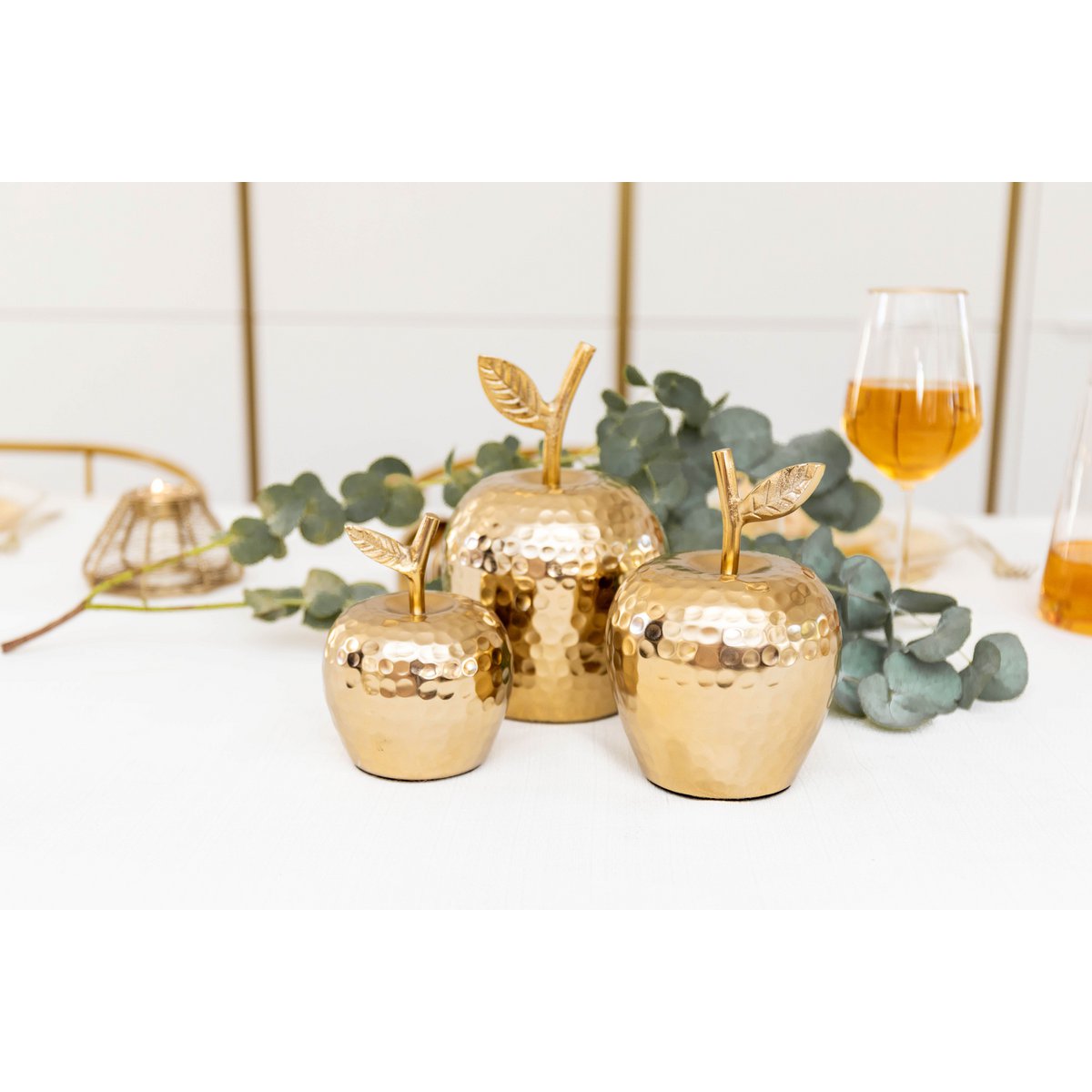 Decorative fries, gold 9 x 9 x 12 cm