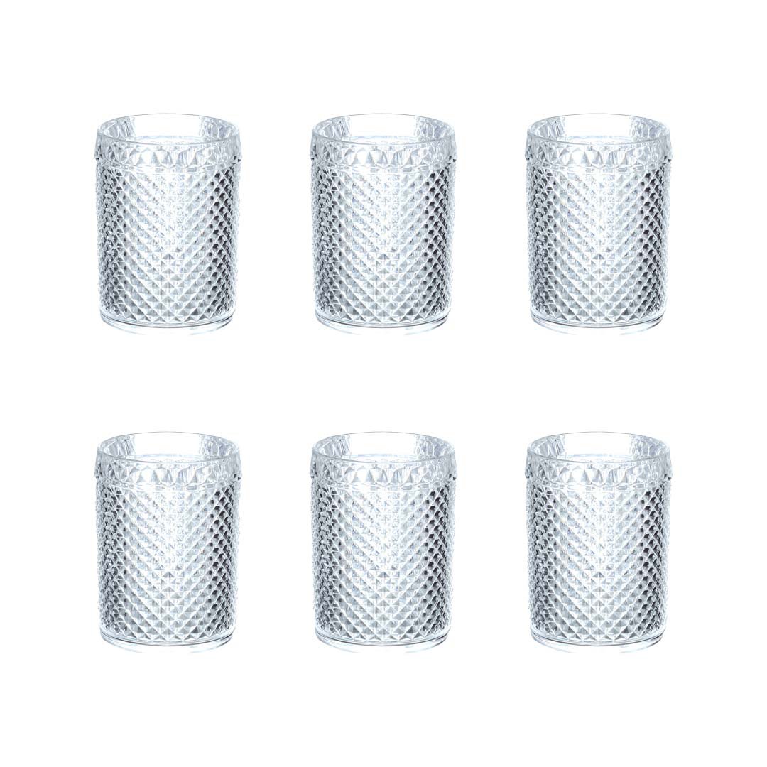 Transparent diamond -transparent acrylic lenses - lot 6