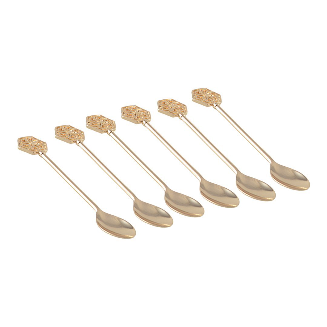 GOLDENE ARABESQUE-TEELÖFFEL – 6ER-SET