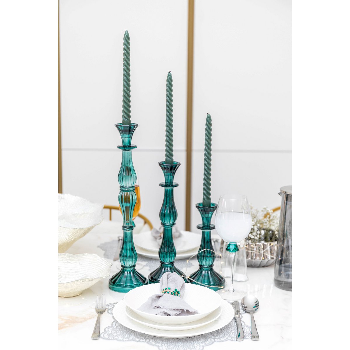 TURQUOISE CANDLE SMALL MODEL H21CM