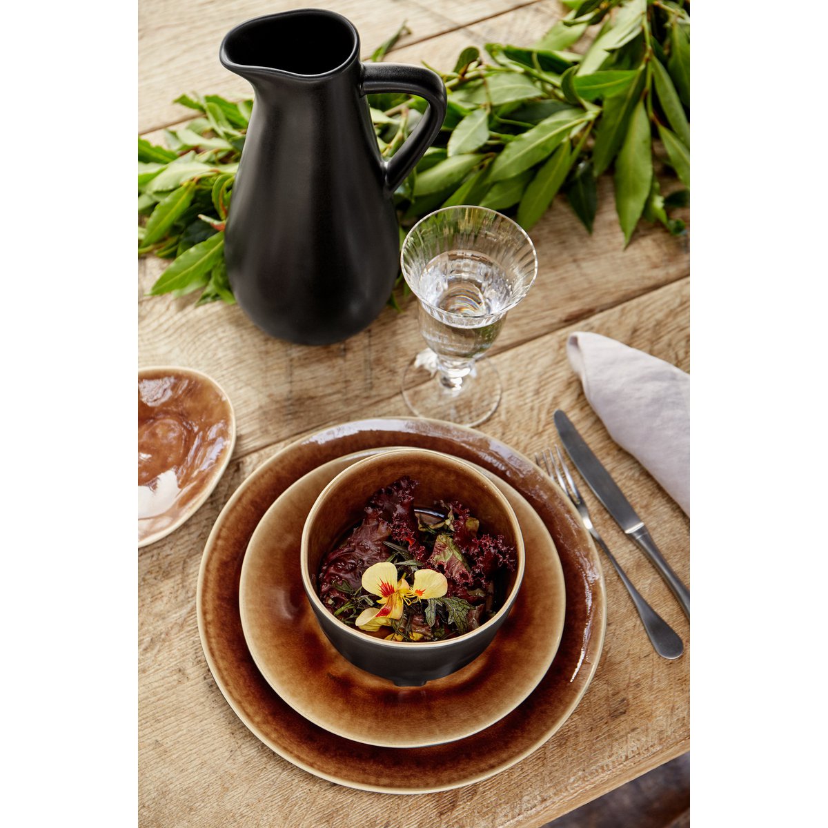 RIVIERA Oval platter terra NAA 402 - Set of 2
