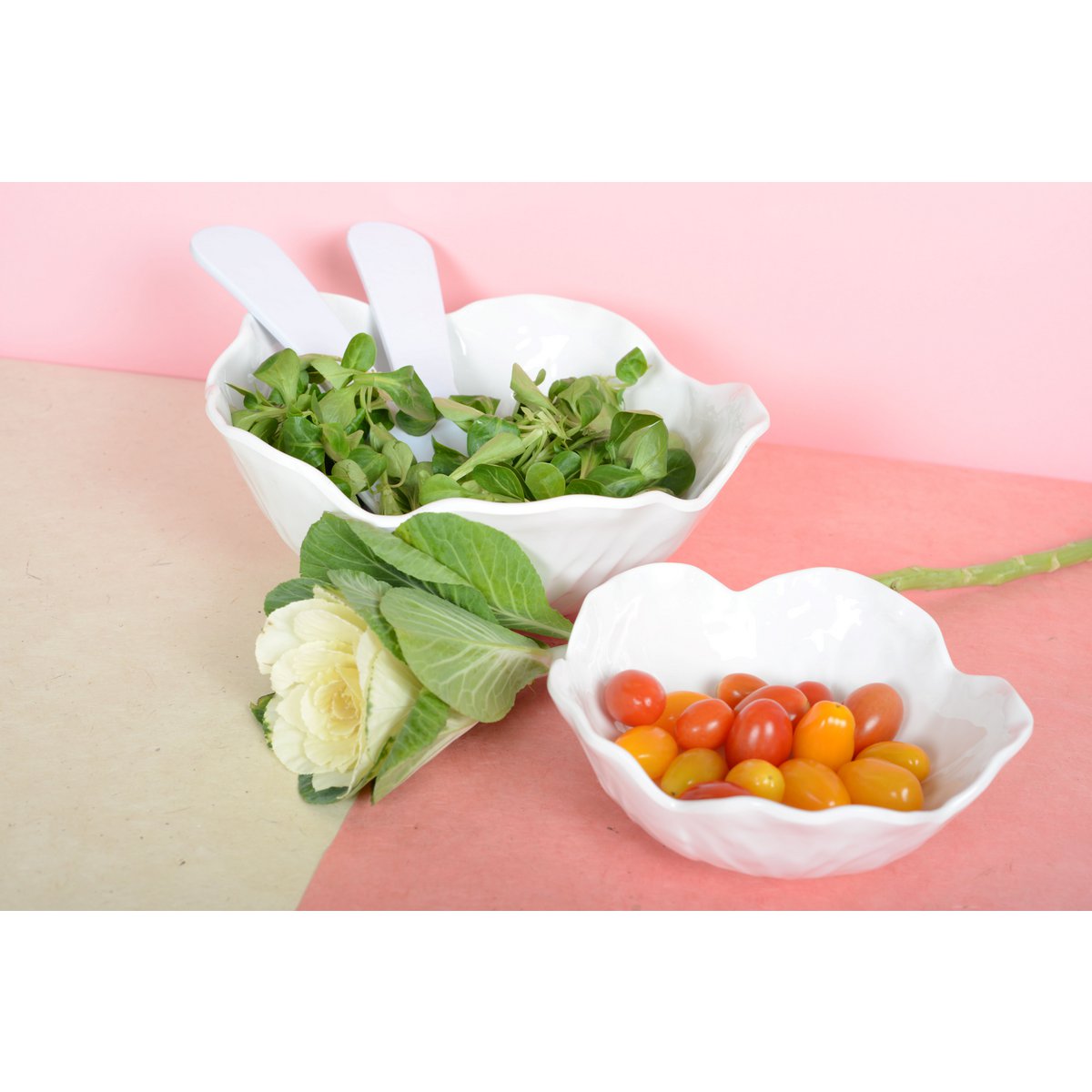 Weißer Salat deckt 27x9.5x1cm ab