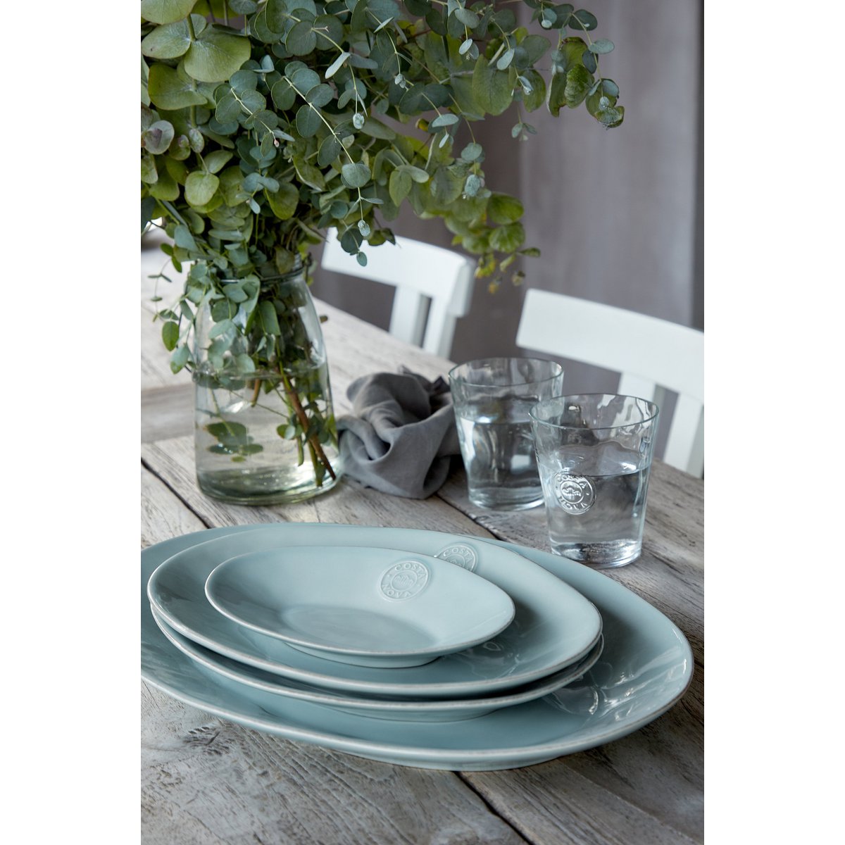 NOVA Oval platter 40 Turquoise NOA 401 - Set of 2