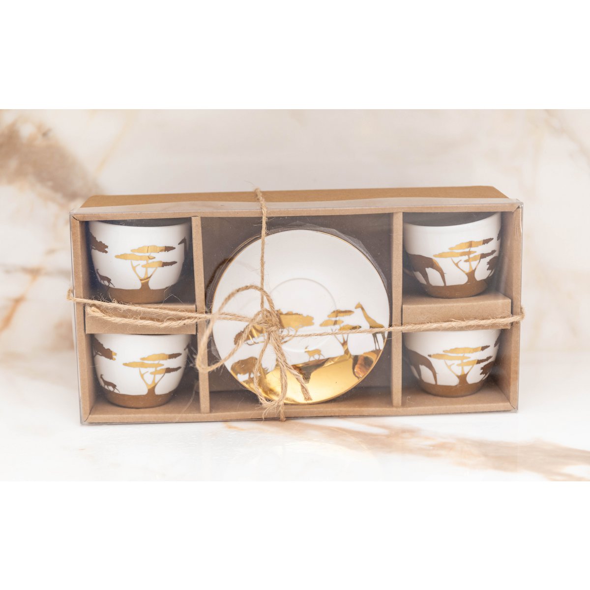SAVANA DORE COFFEE CUPS AND SAUCERS – SET OF 4