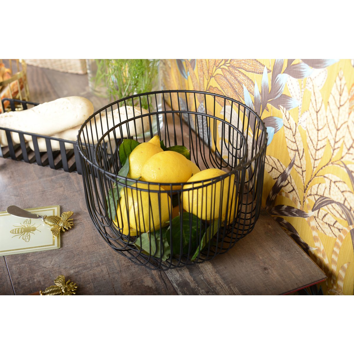 Black Iron Fruit Basket - Lot 3