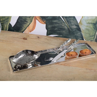 Silbertörtchenschaufel und Kuchenmesser