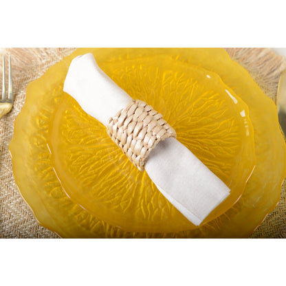 SET OF 4 RONDS DE SERVIETTE ROTIN
