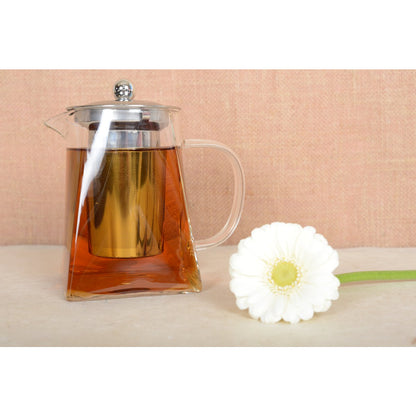 QUADRATISCHER TEAPOT MIT EDELSTAHLFILTER 650ML