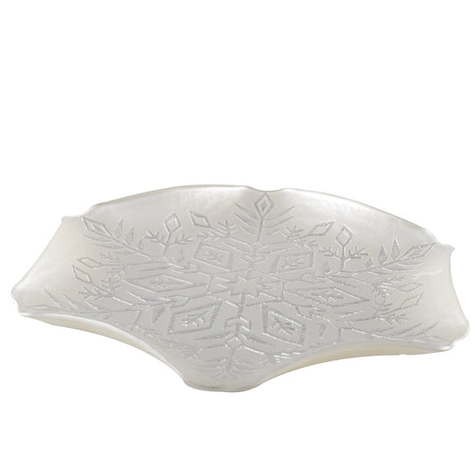 WEISS UND GRAU GLITTER SCHNEEFLOCKE TASSE 32CM