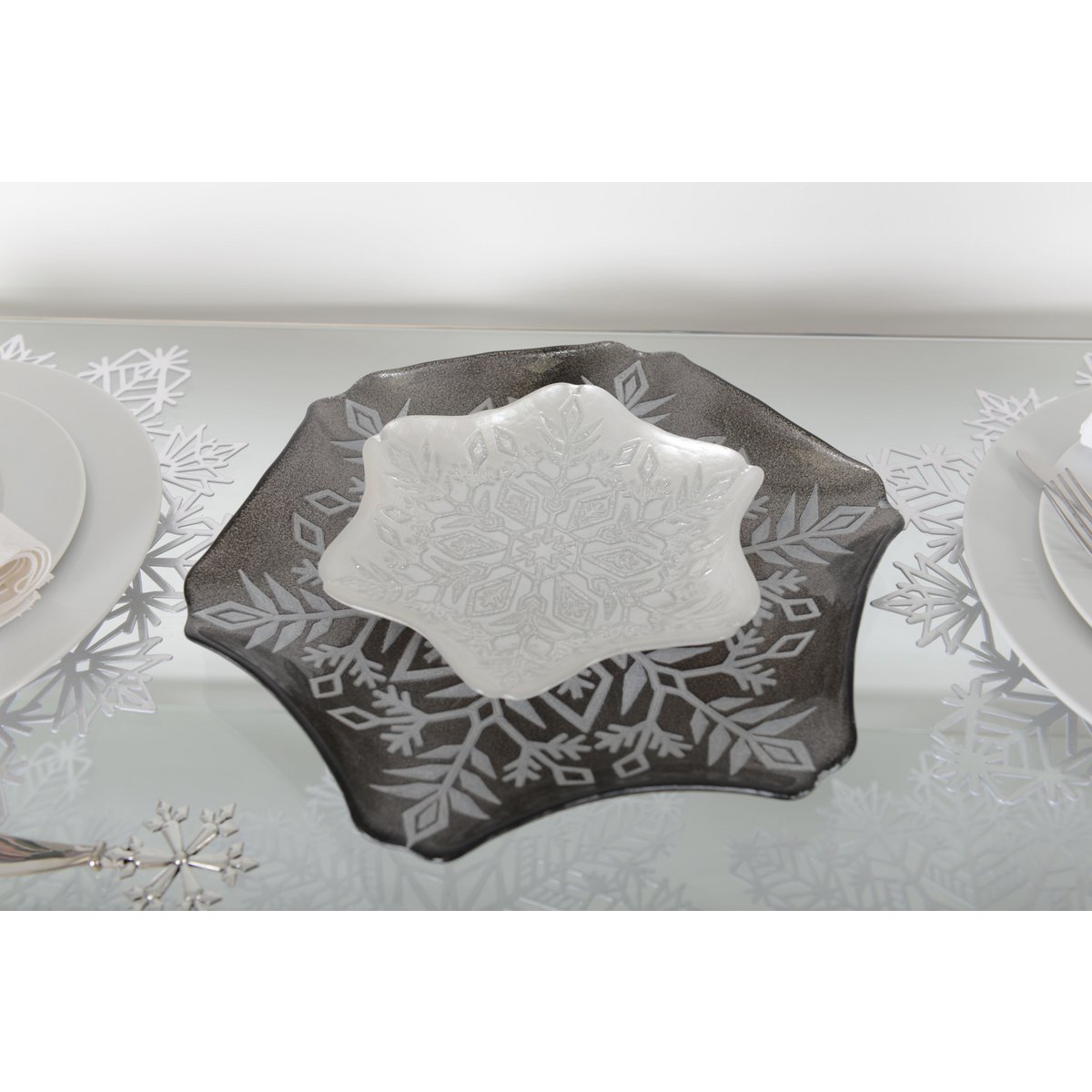 SILBER SCHNEEFLOCKENBECHER 32CM