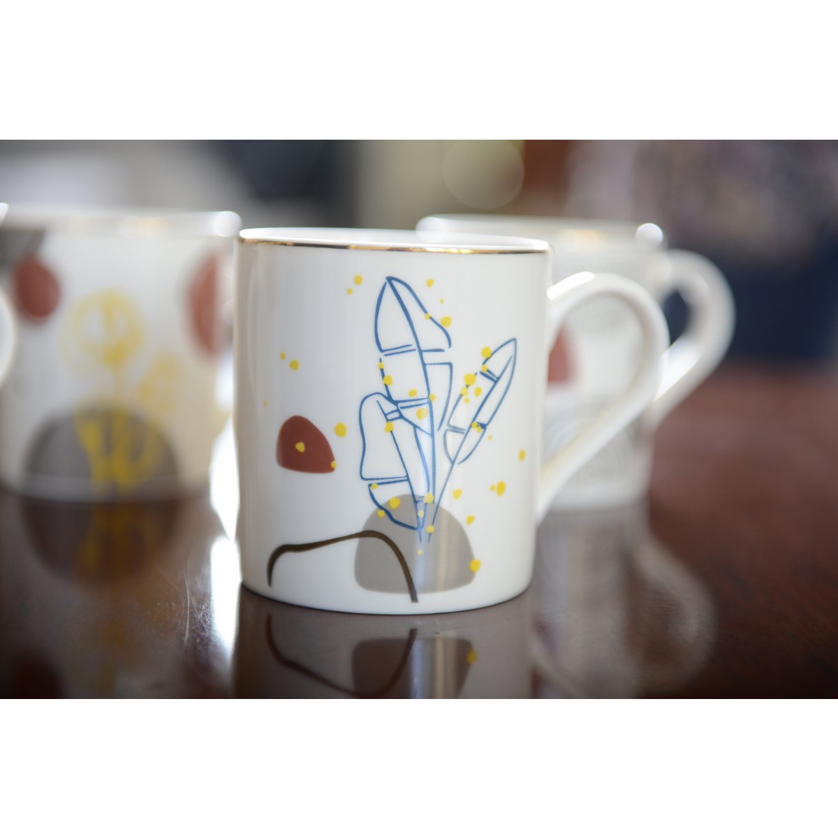 Set of 4 Art Deco cups, 390 ml