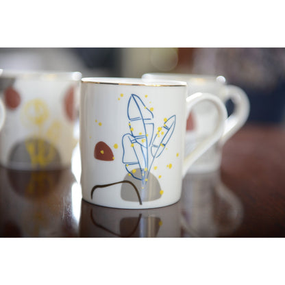 Set of 4 Art Deco cups, 390 ml