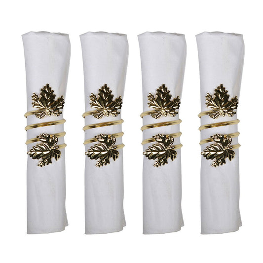 VINE LEAVES NAPKIN RINGS - SET OF 4