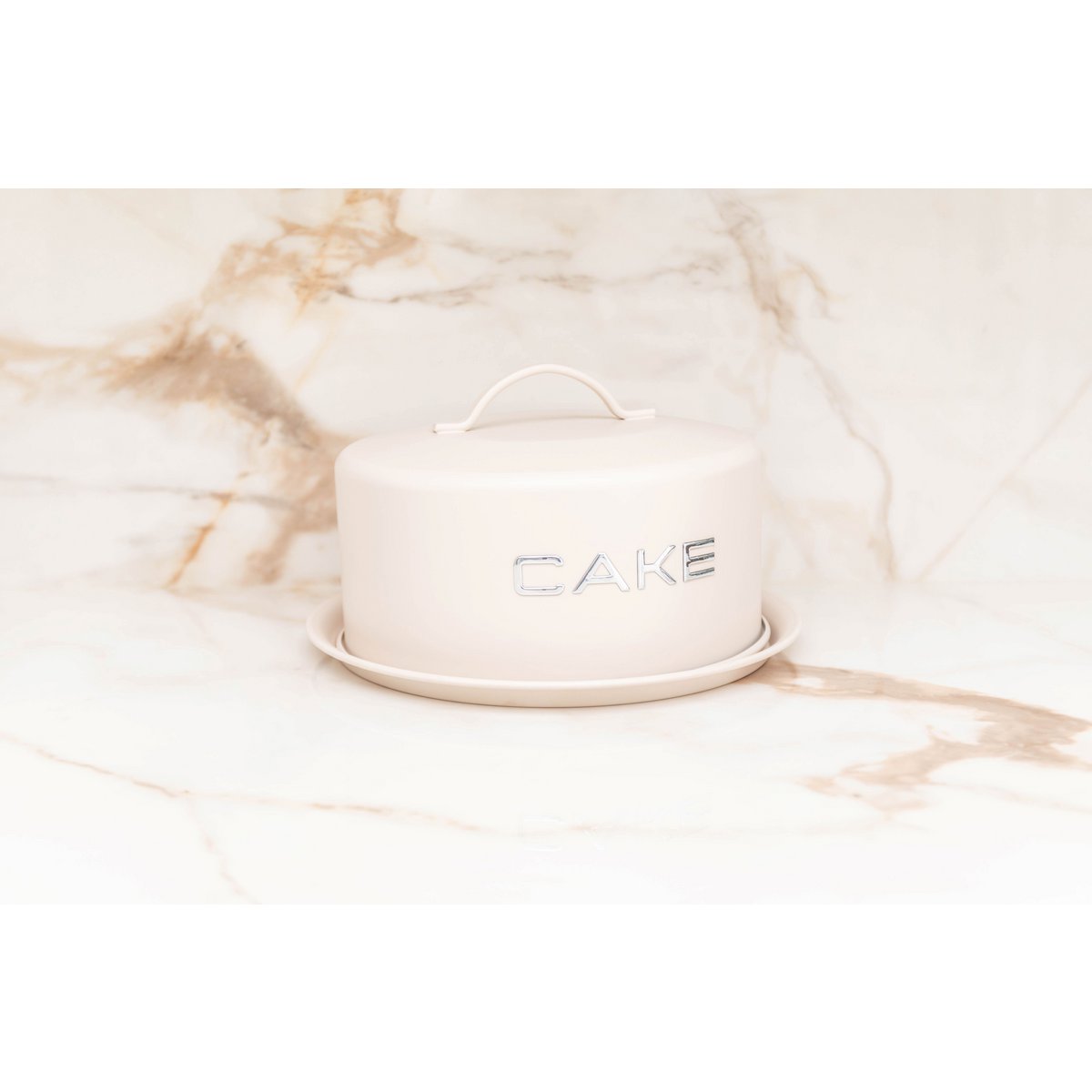 BEIGE KUCHENTELLER MIT GLOCKE 28X28X15CM