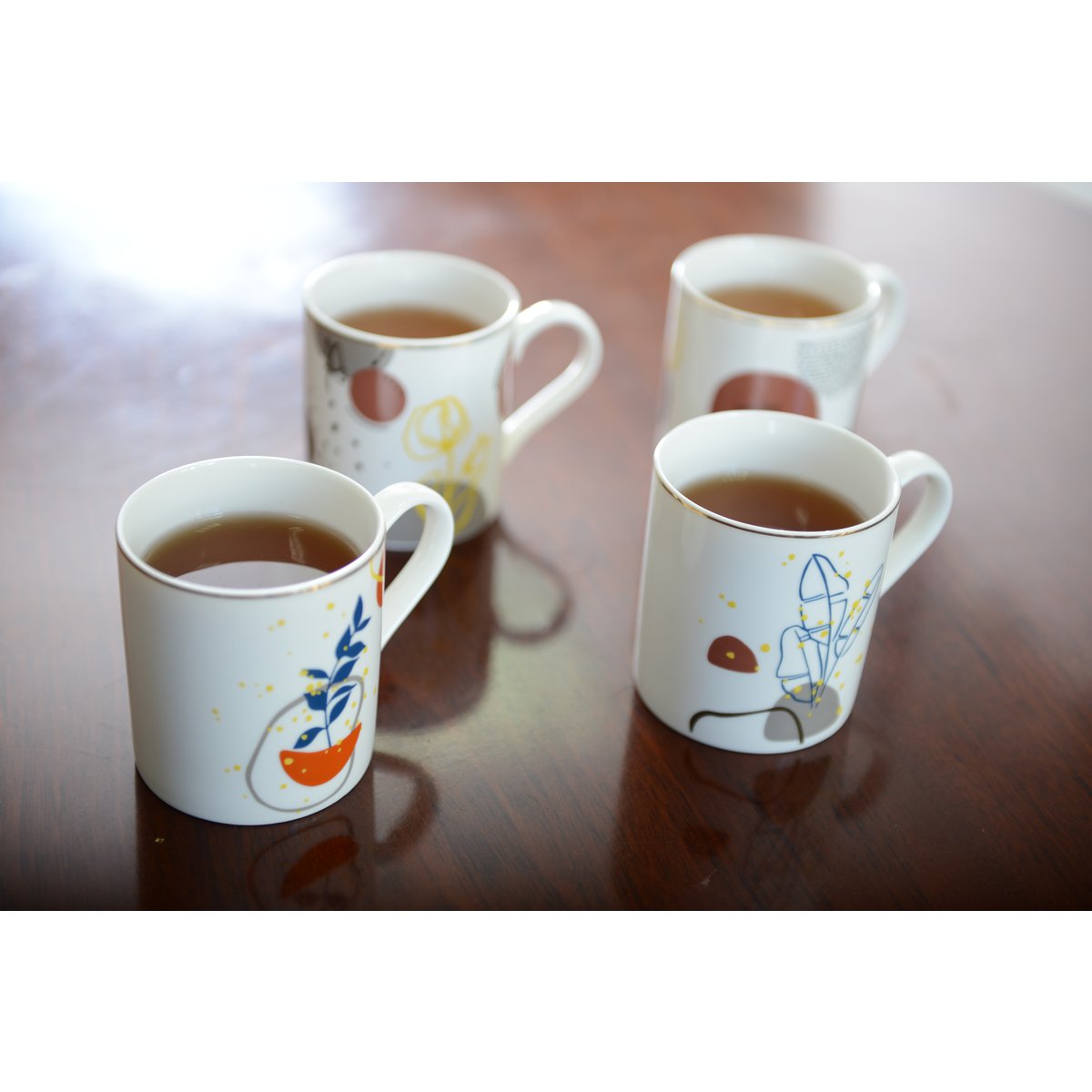 Set of 4 Art Deco cups, 390 ml
