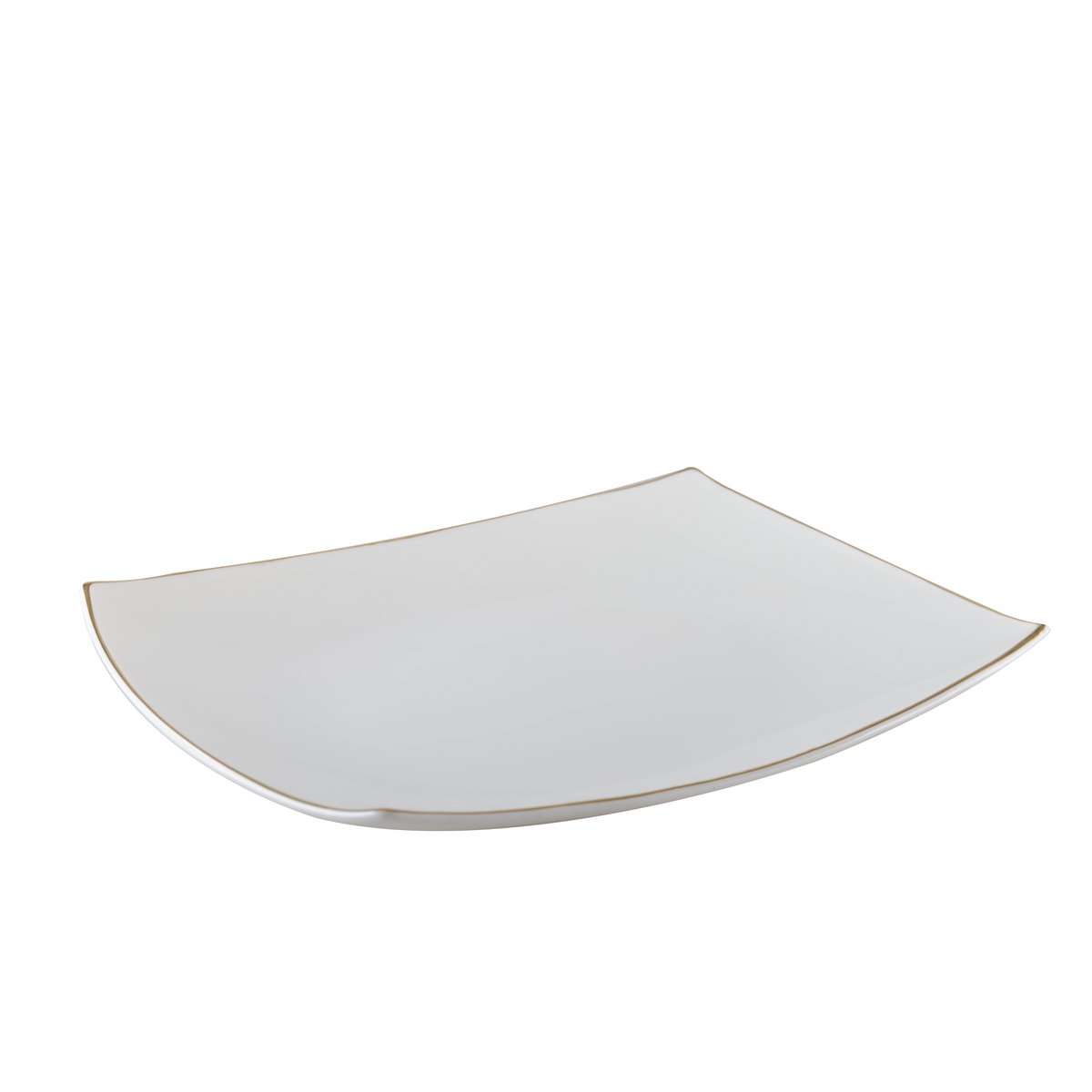 RECTANGULAR PLATES WITH GOLDEN RIM 35X25 CM