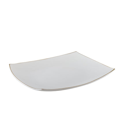 RECTANGULAR PLATES WITH GOLDEN RIM 35X25 CM