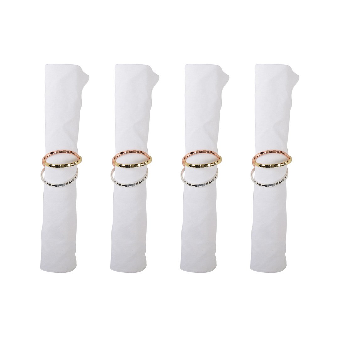 Napkin rings 3 stripes - set of 4
