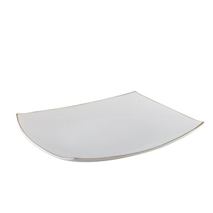 RECTANGULAR PLATES WITH GOLDEN RIM 35X25 CM
