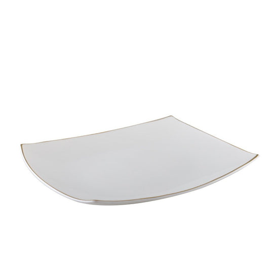 RECTANGULAR PLATES WITH GOLDEN RIM 35X25 CM