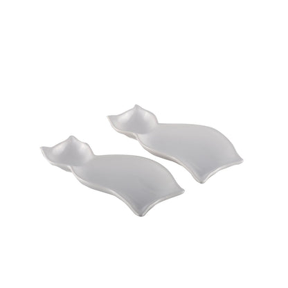 PORZELLAN-KATZENSCHÜSSEL 20CM - 2ER-SET