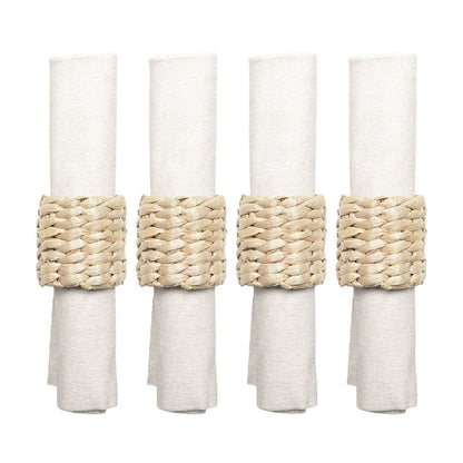 SET OF 4 RONDS DE SERVIETTE ROTIN